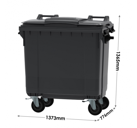 770 Litre Wheeled Bin Dimensions