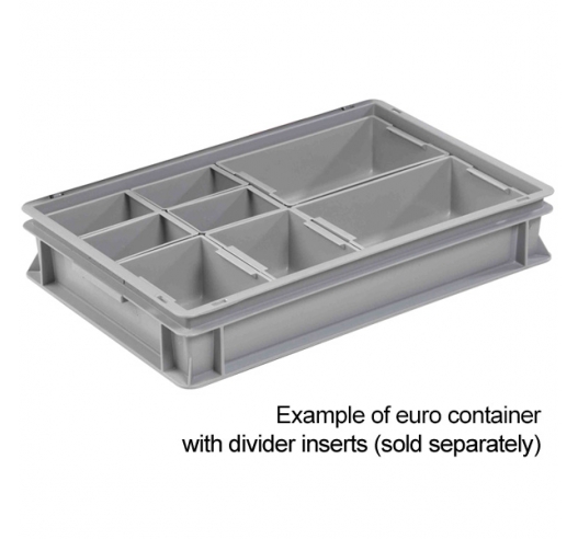 Example of dividers in container