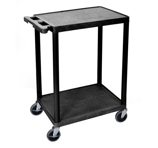 Strong Plastic Shelf Trolley with 2 Shelves