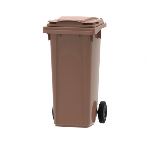 Brown 120 Litre Wheelie Bin