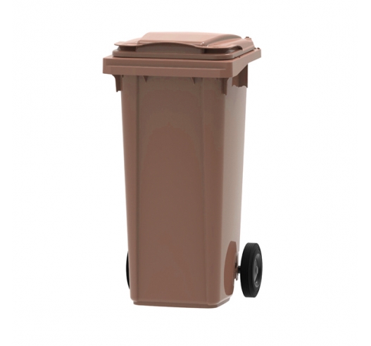 Brown 140 Litre Wheelie Bin