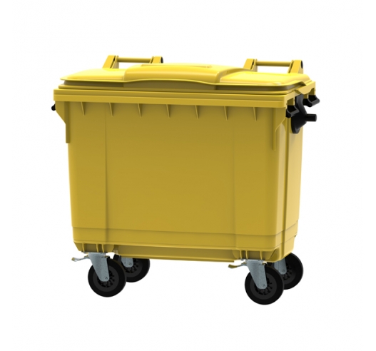 660 Litre Wheeled Bin in Yellow