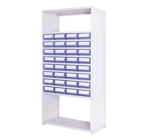 Delta Plus Shelving Bay A with Shelf Trays