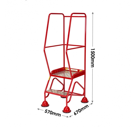 2 Tread Steps Dimensions