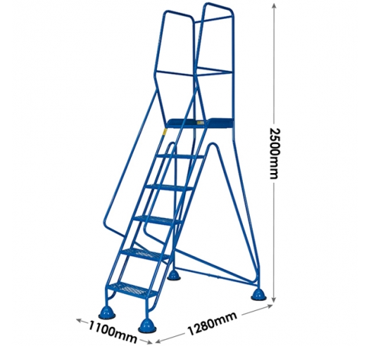 6 Tread Steps Dimensions