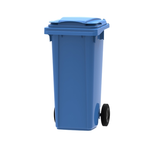 Blue 120 litre wheelie bin