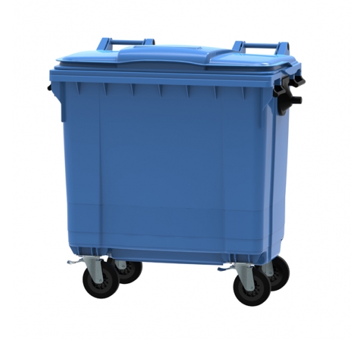 Blue 770 litre wheeled bin