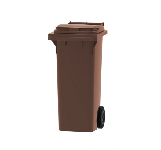 80 litre wheelie bin in brown