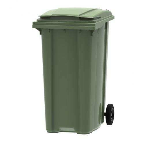 Green 360 litre wheelie bin