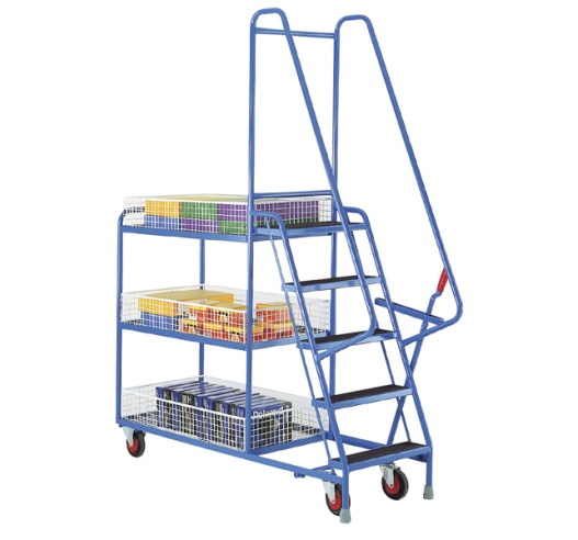 Step Tray Trolley With Removable Baskets