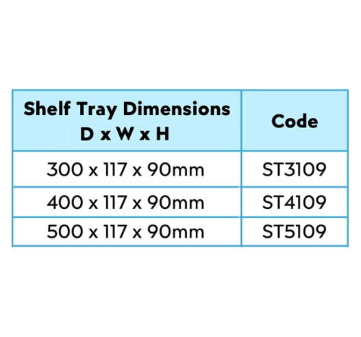 Shelf Tray Dimensions
