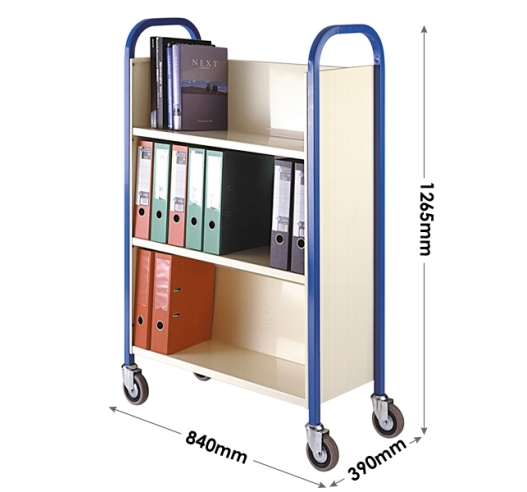 Single Sided Book Trolley Dimensions