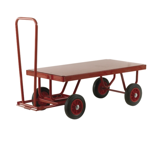 Trailer With Steel Deck And Solid Tyres