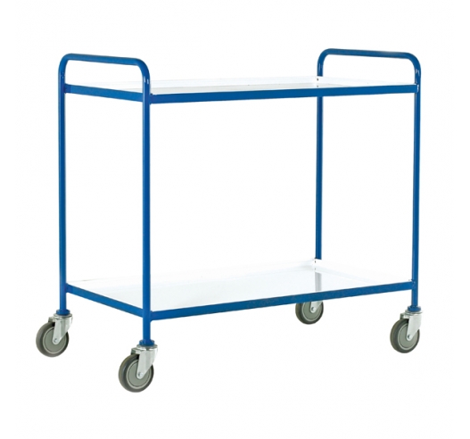 Two Tier Trolley With White Epoxy Trays