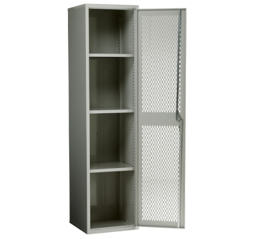 Grey Mesh Door Cabinet