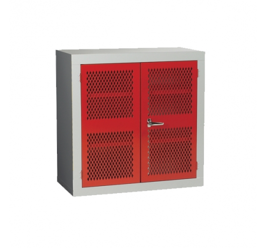 Red Mesh Door Cabinet