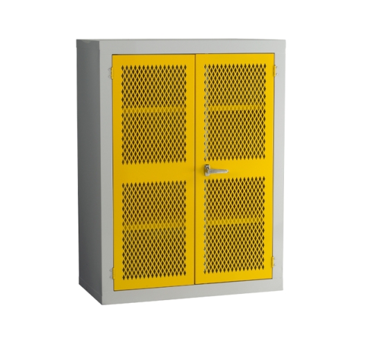 Yellow Mesh Door Cabinet