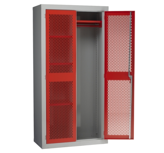 Red Mesh Door Cabinet