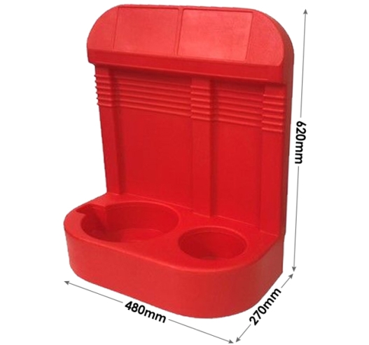 Double Fire Extinguisher Stand Dimensions