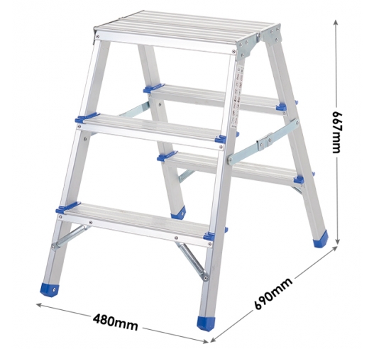 3 Tread Steps Dimensions