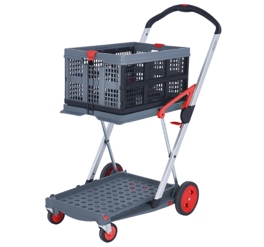 Clever Folding Trolley In Red