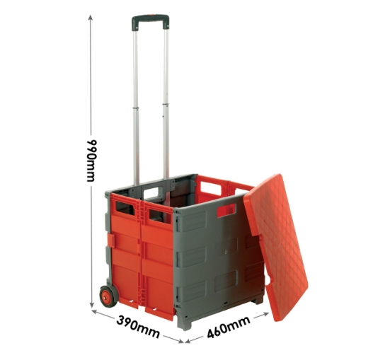 Grey and Red Trolley Dimensions