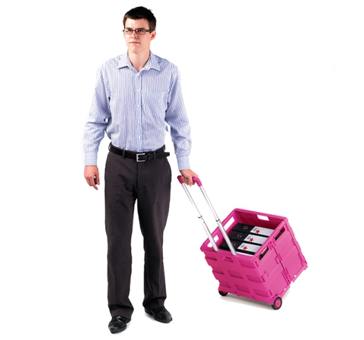 Pink Box Trolley In Use