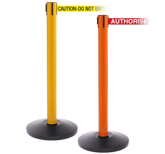 Belt Barriers With Messaged Belts