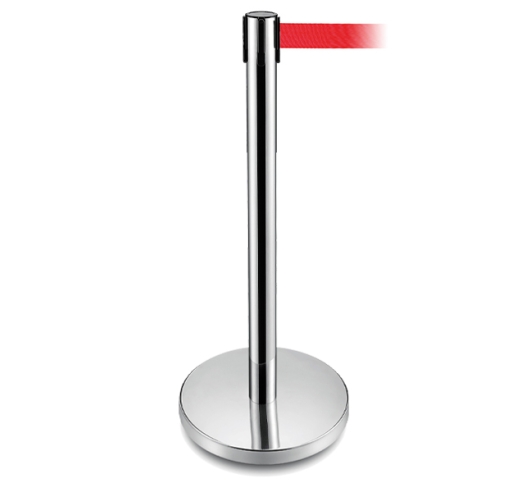 Stainless Steel Post With Red Belt