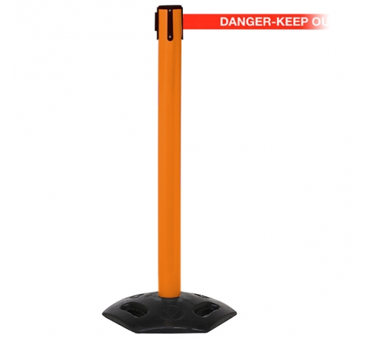 Orange Post With Message Belt