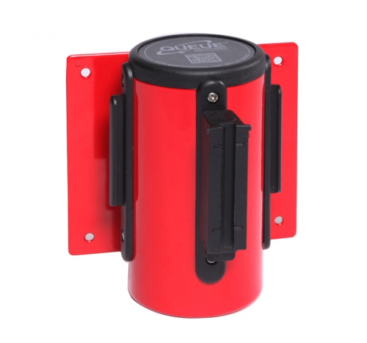 Wall Mounted Belt Barriers In Red