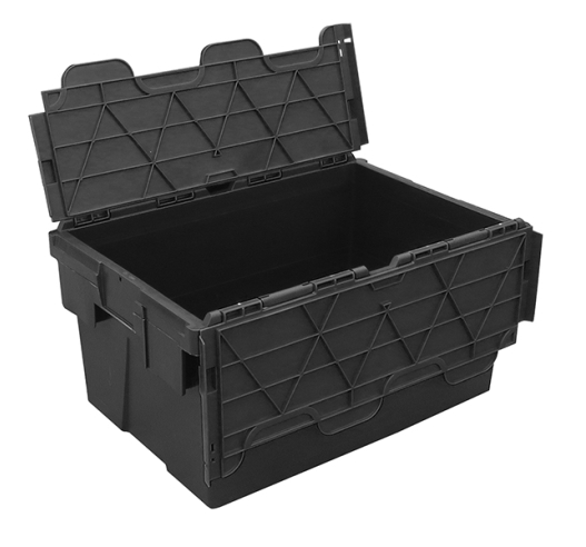 Black 600x400mm Tote Box with Large 55 Litre Capacity