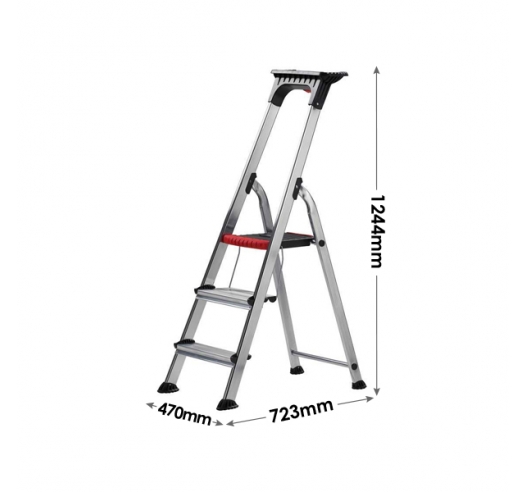 3 Treads Double Decker Stepladder Dimensions