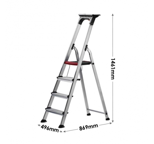 4 Treads Double Decker Stepladder Dimensions