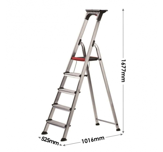 5 Treads Double Decker Stepladder Dimensions