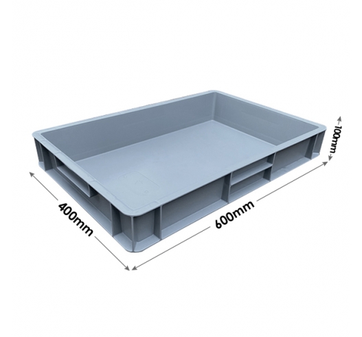 600 x 400 x 100mm grey euro container tray