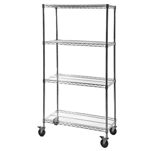 Chrome Wire Mobile Trolley