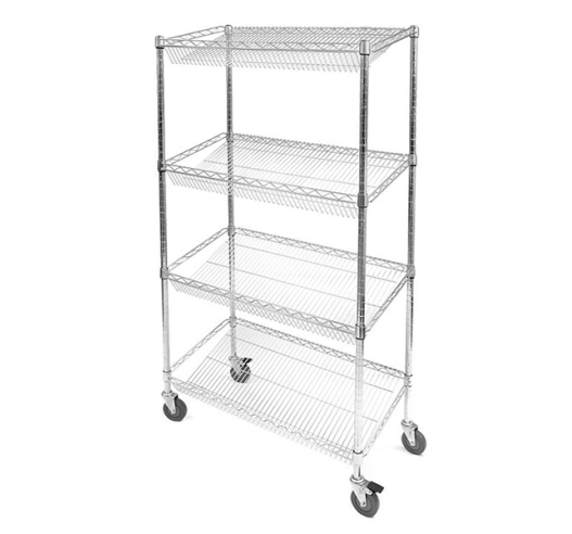 Chrome Wire Sloped Trolley