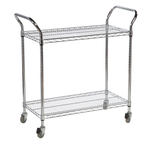 Chrome Wire 2 Tier Trolley