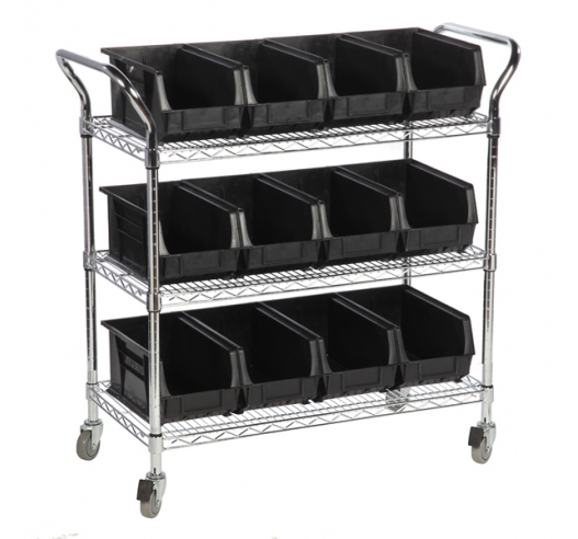 Three Tier Trolley With Example Picking Boxes