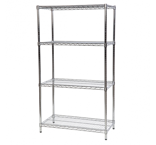 Chrome Wire Shelving Bay