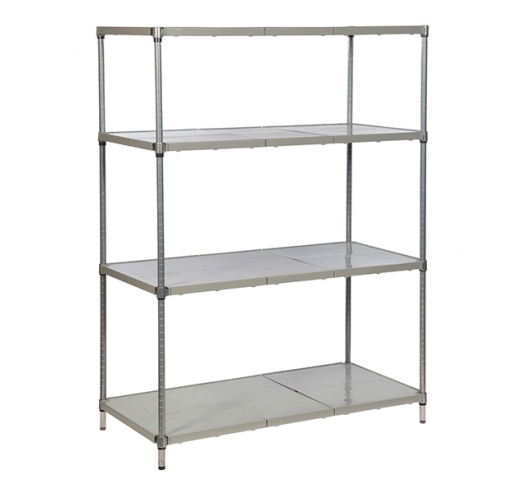 Plastic Plus Shelving Bay With Solid Shelving