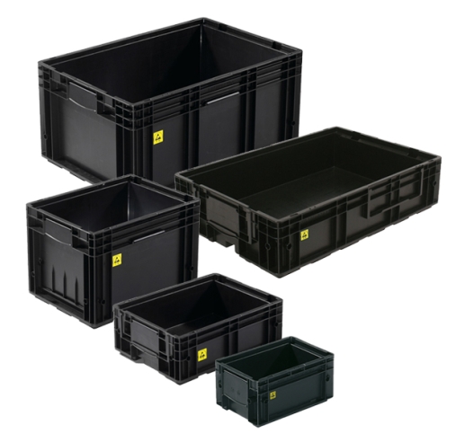 Euro Electro Conductive Containers in Black Group