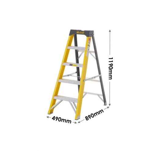 4 Tread Swingback Stepladders Dimensions