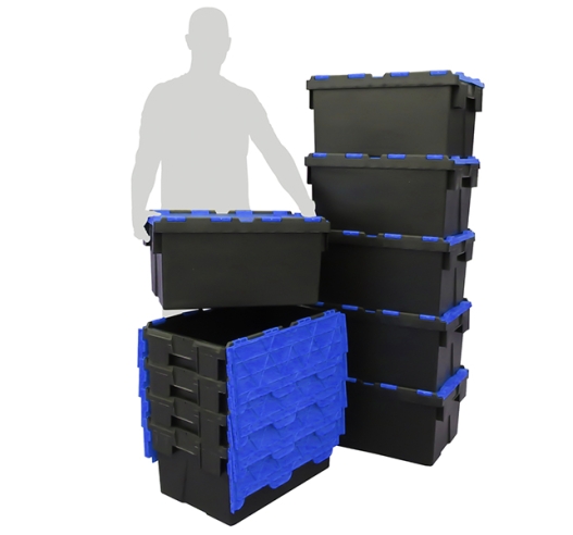 Black And Blue 55 Litre Containers
