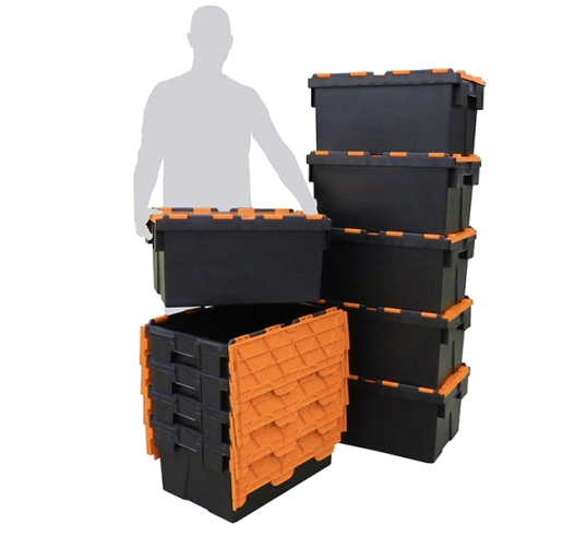 Black And Orange 55 Litre Containers