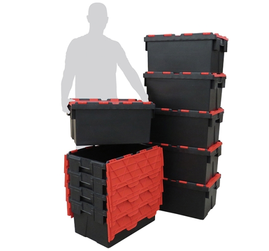 Black And Red 55 Litre Containers
