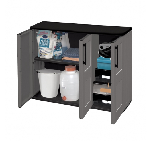 CLT084T Triple Compact Cupboard Open