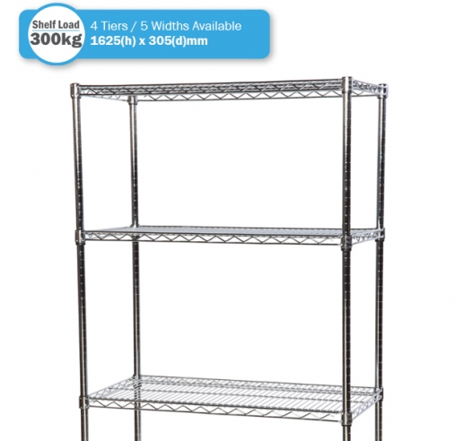 Chrome Wire Shelving Bay