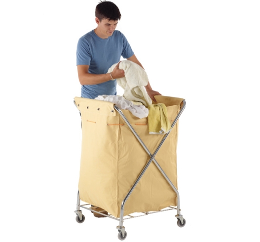 Laundry Trolley In Use